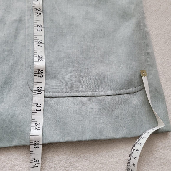 Ladies Silk Blazer Open Front ~flaw~ Seafoam Green Satin NEW Lafayette 148 NY - Picture 5 of 14